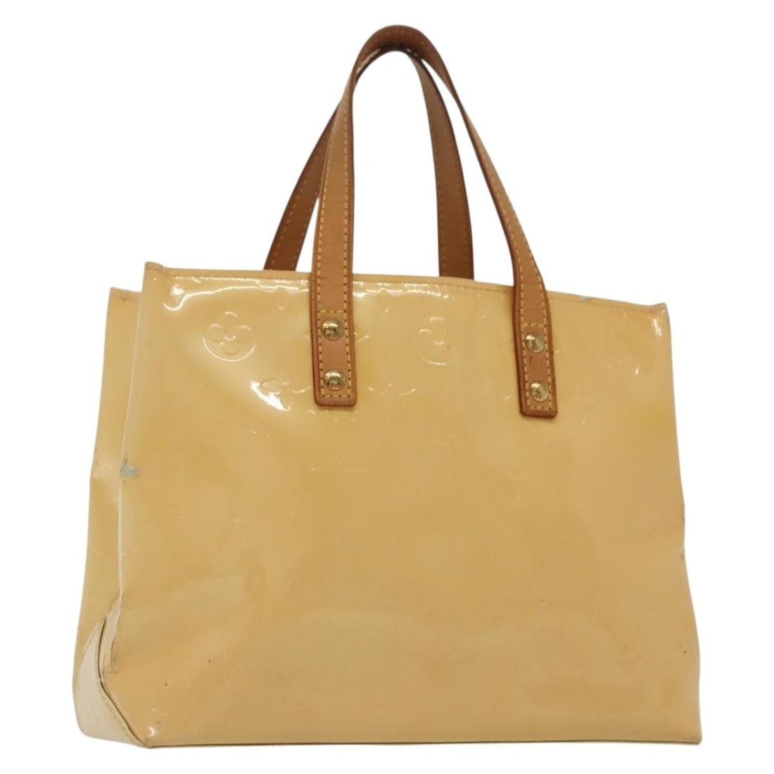 LOUIS VUITTON Monogram Vernis Reade PM Hand Bag Marshmallow Pink M91306 Authentic: LOUIS VUITTON Monogram Vernis Reade PM Hand Bag Marshmallow Pink M91306 Authentic This Louis Vuitton Monogram Vernis Reade PM Hand Bag in a delightful Marshmallow Pink is a statement piece for fashion