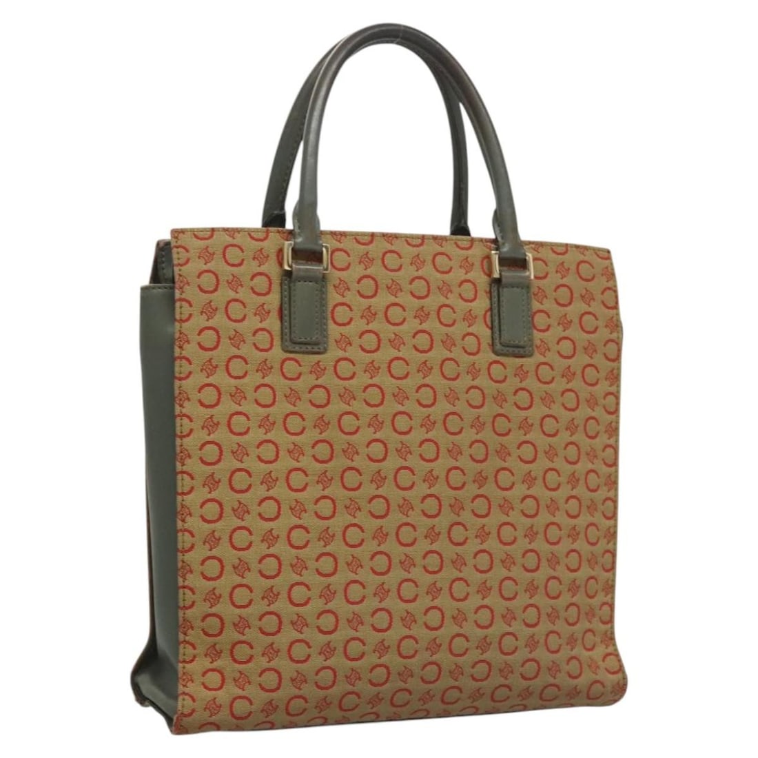 CELINE C Macadam Canvas Hand Bag Beige Gold Made in Italy: CELINE C Macadam Canvas Hand Bag Beige Gold Made in Italy This authentic CELINE C Macadam Canvas Hand Bag is a stylish and functional accessory, featuring a chic beige and gold color scheme. Crafted f