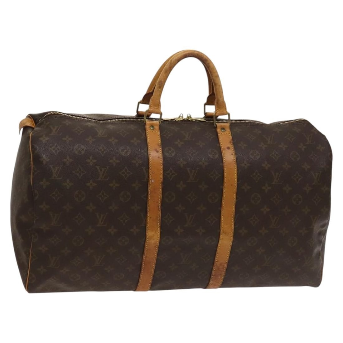 LOUIS VUITTON Monogram Keepall 55 Boston Bag M41424 Auth France: LOUIS VUITTON Monogram Keepall 55 Boston Bag M41424 Auth France This authentic LOUIS VUITTON Monogram Keepall 55 Boston Bag (Model M41424) is crafted from durable Monogram Canvas, showcasing a classic