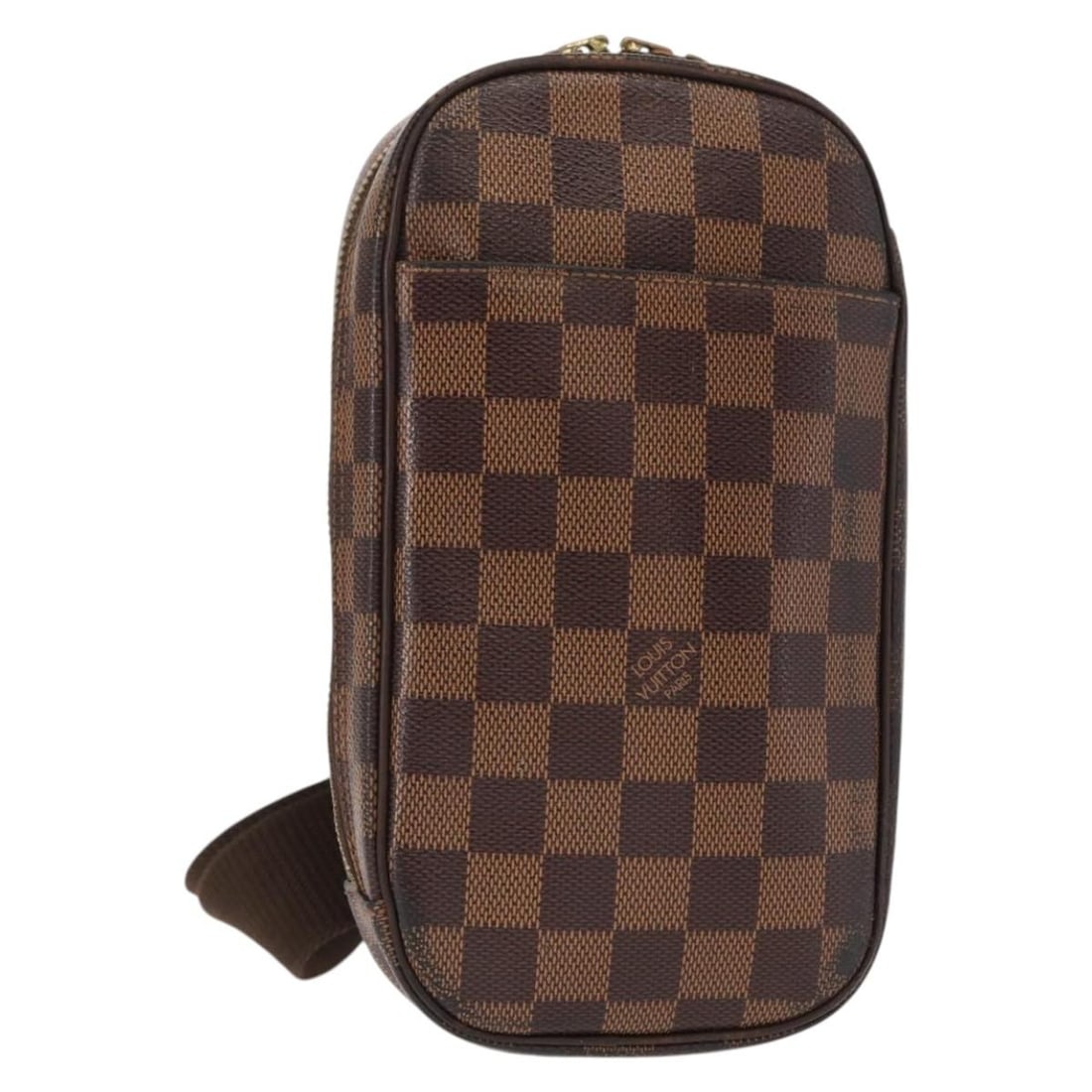 LOUIS VUITTON Damier Ebene Pochette Gange Shoulder Bag N48048 Auth: LOUIS VUITTON Damier Ebene Pochette Gange Shoulder Bag N48048 Auth Introducing the LOUIS VUITTON Damier Ebene Pochette Gange Shoulder Bag, a stylish and versatile accessory crafted in Spain. This shou