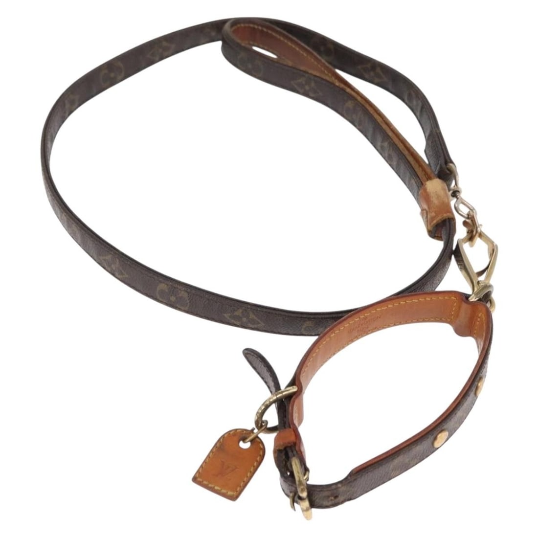 Louis Vuitton Monogram Canvas Collier Baxter MM Dog Leash and Less Baxter Set (1 of 17)
