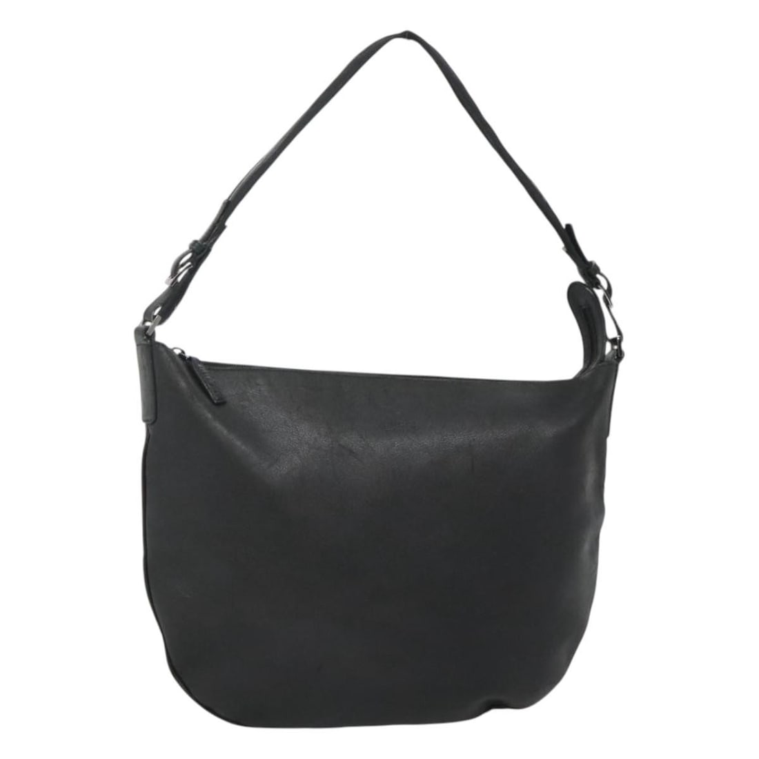 GUCCI Leather Shoulder Bag Black Silver 001 1206 Authentic (1 of 18)