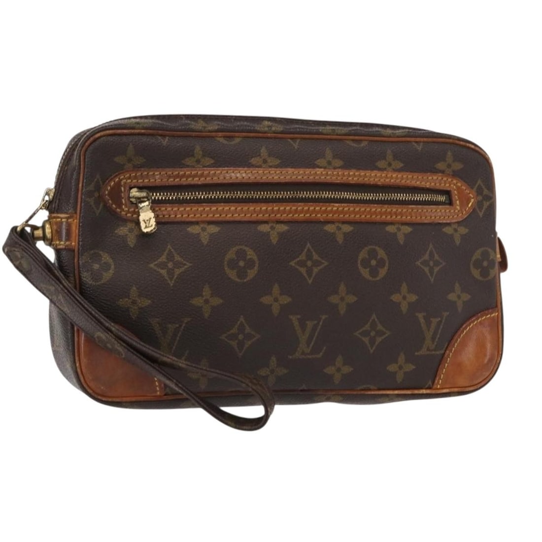 LOUIS VUITTON Monogram Marly Dragonne GM Clutch Bag M51825 Auth (1 of 18)