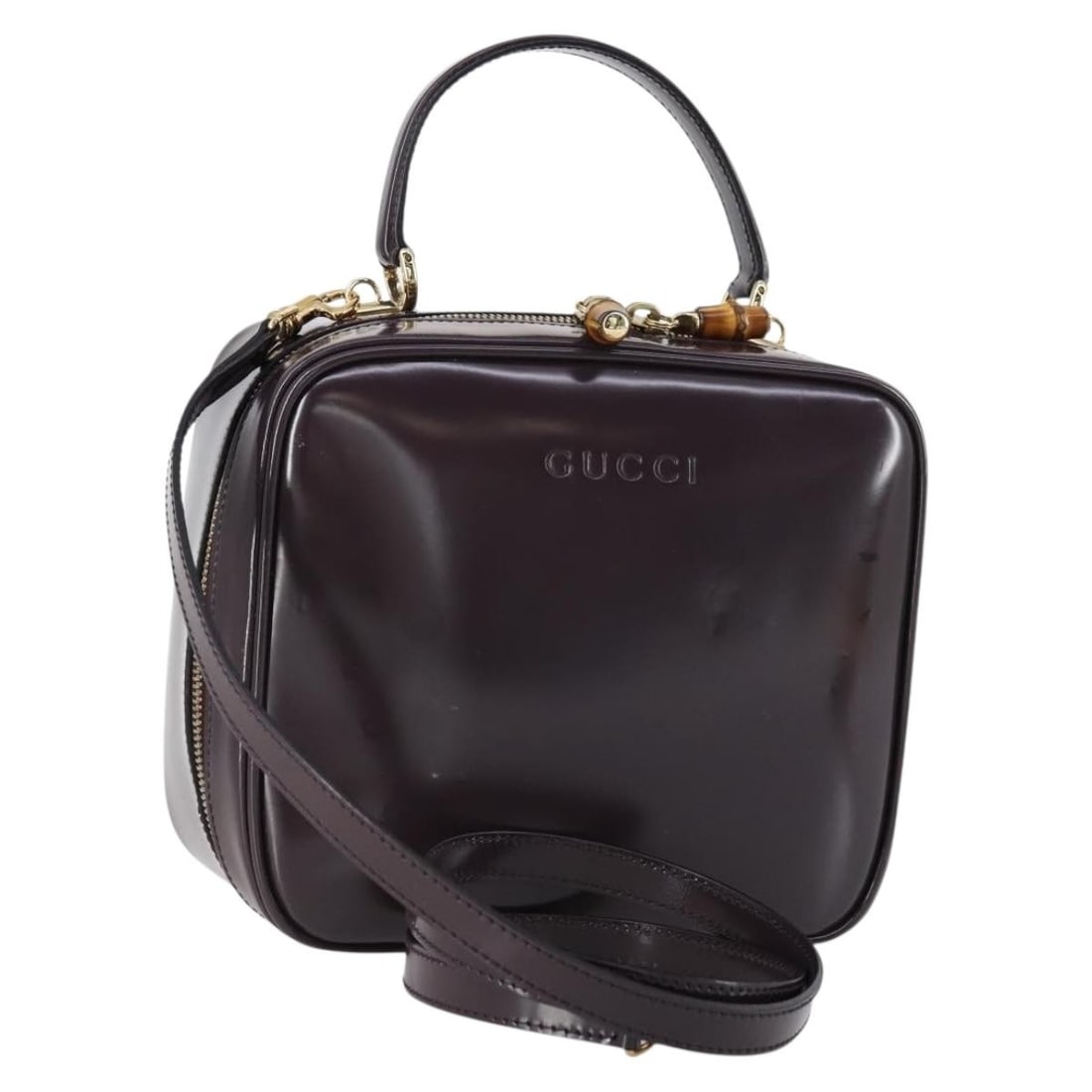 GUCCI Bamboo Hand Bag Purple Gold Enamel 000 270 0323 Authentic Italy: GUCCI Bamboo Hand Bag Purple Gold Enamel 000 270 0323 Authentic Italy Elevate your style with this authentic GUCCI Bamboo Hand Bag, a stunning accessory crafted in Italy. This exquisite bag features a