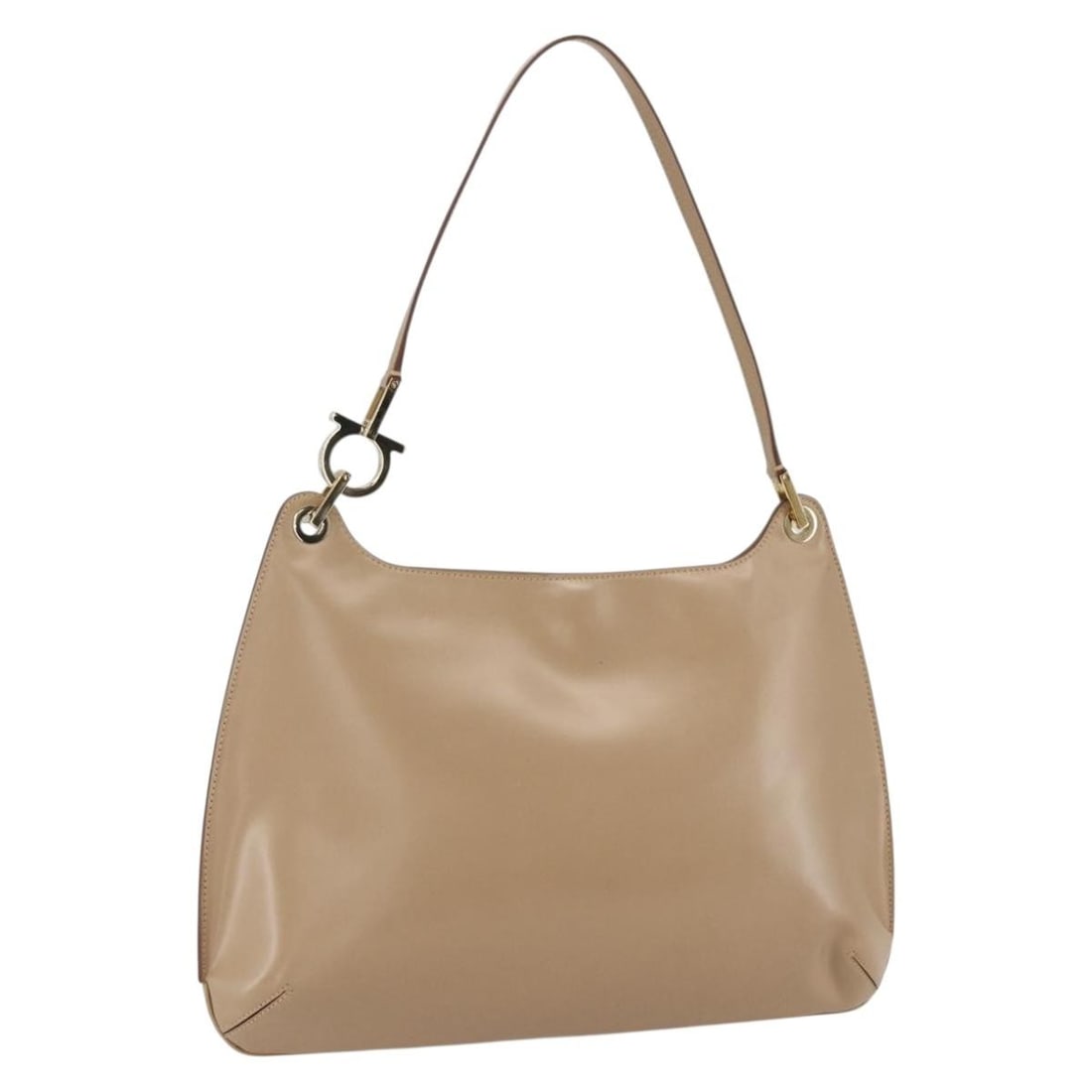 Beige Leather Shoulder Purse by Salvatore Ferragamo Italy (1 of 18)