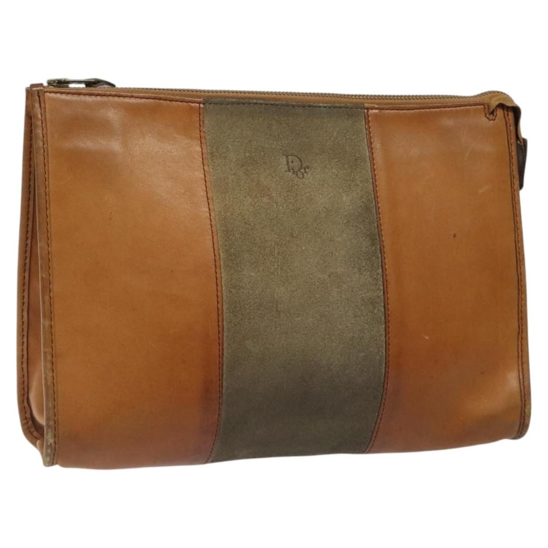 Christian Dior Brown Leather Clutch Bag Made in France: Christian Dior Brown Leather Clutch Bag Made in France This authentic Christian Dior clutch bag is crafted from high-quality brown leather, offering a stylish accessory for any occasion. With approxim