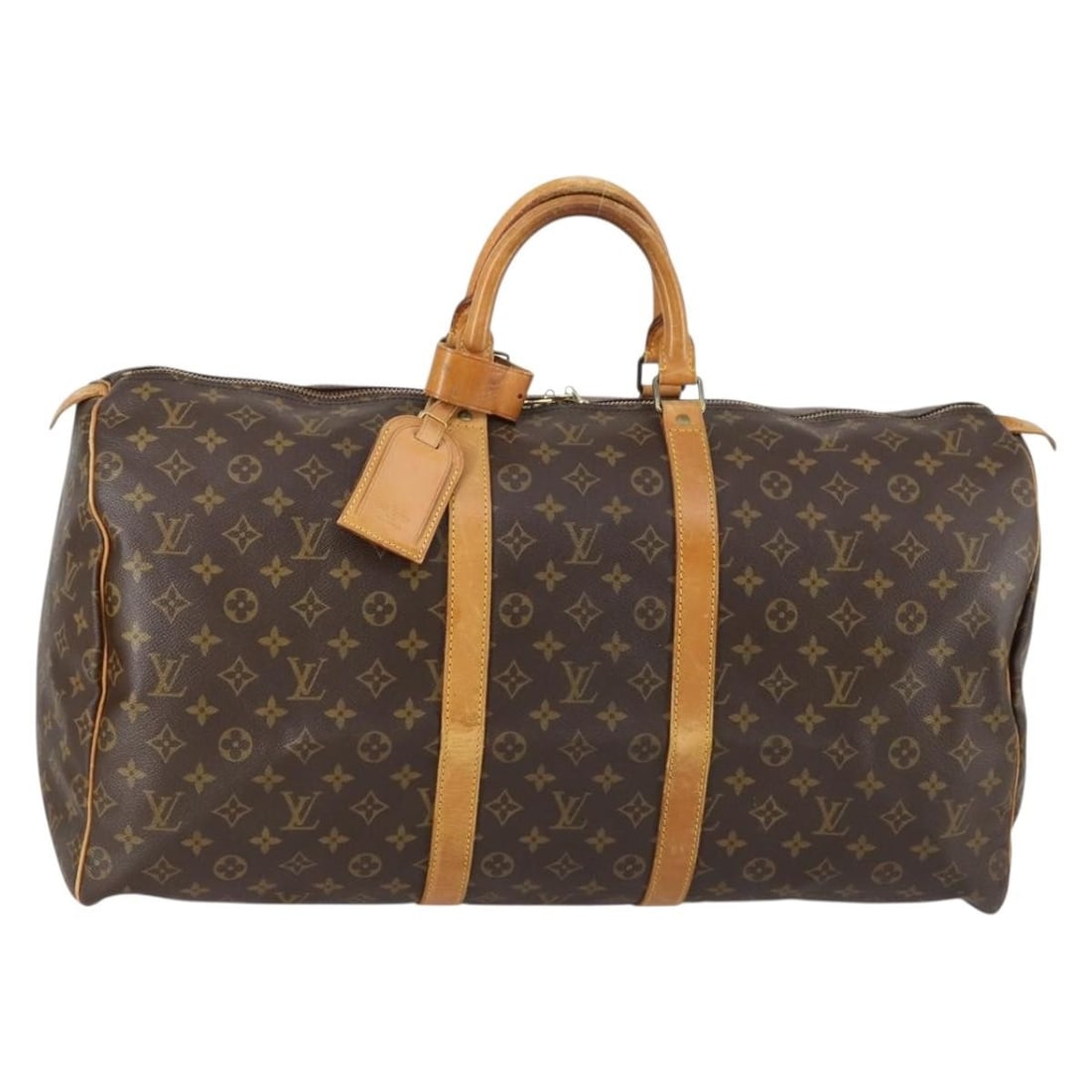 LOUIS VUITTON Monogram Keepall 55 Boston Bag M41424 France Auth (1 of 18)