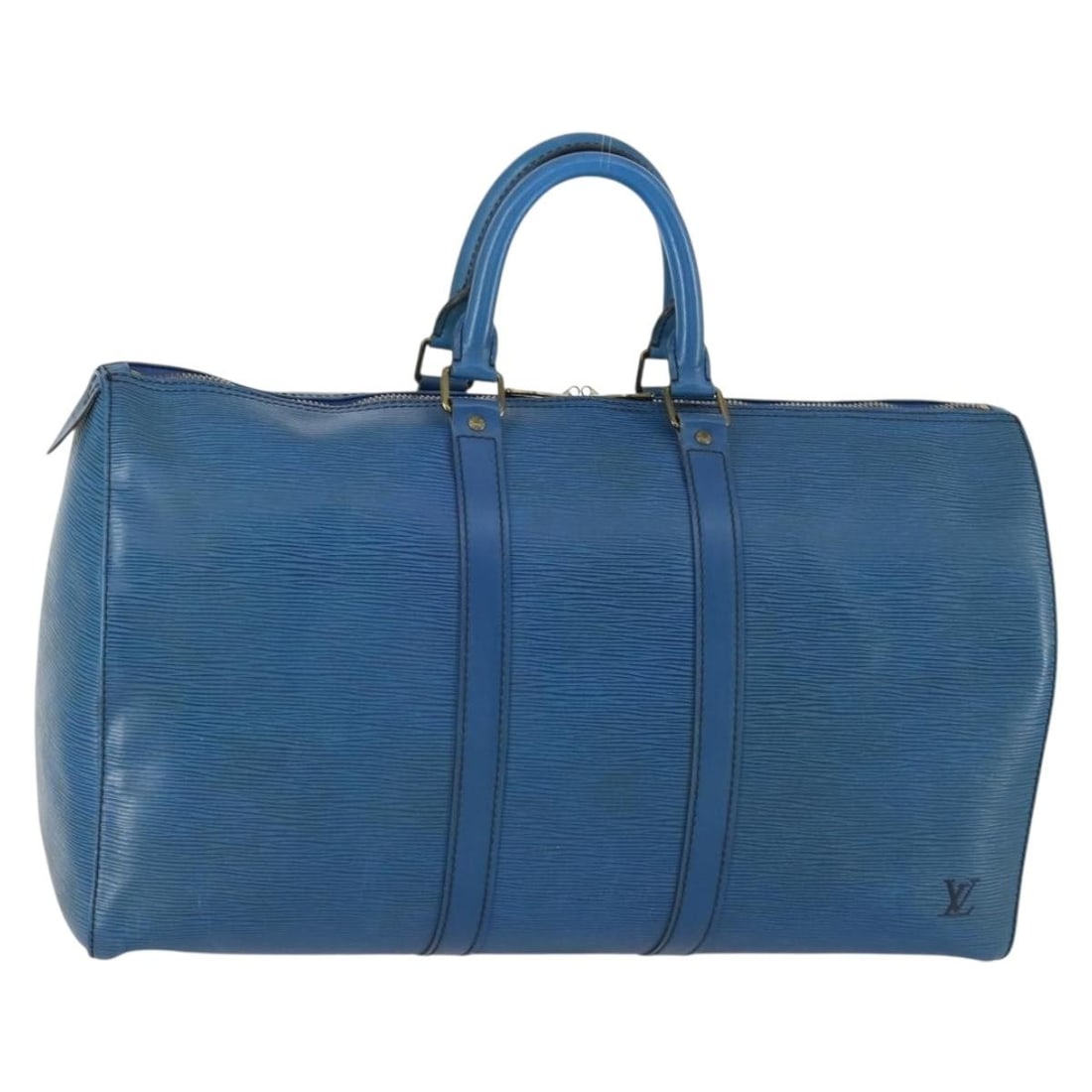 Blue Epi Leather Keepall 45 Boston Bag by Louis Vuitton M42975 (1 of 18)