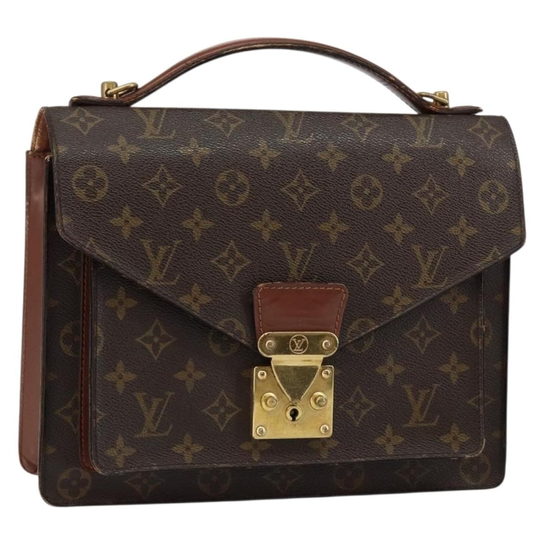 LOUIS VUITTON Monogram Monceau 28 Hand Bag M51185 Auth France (1 of 18)