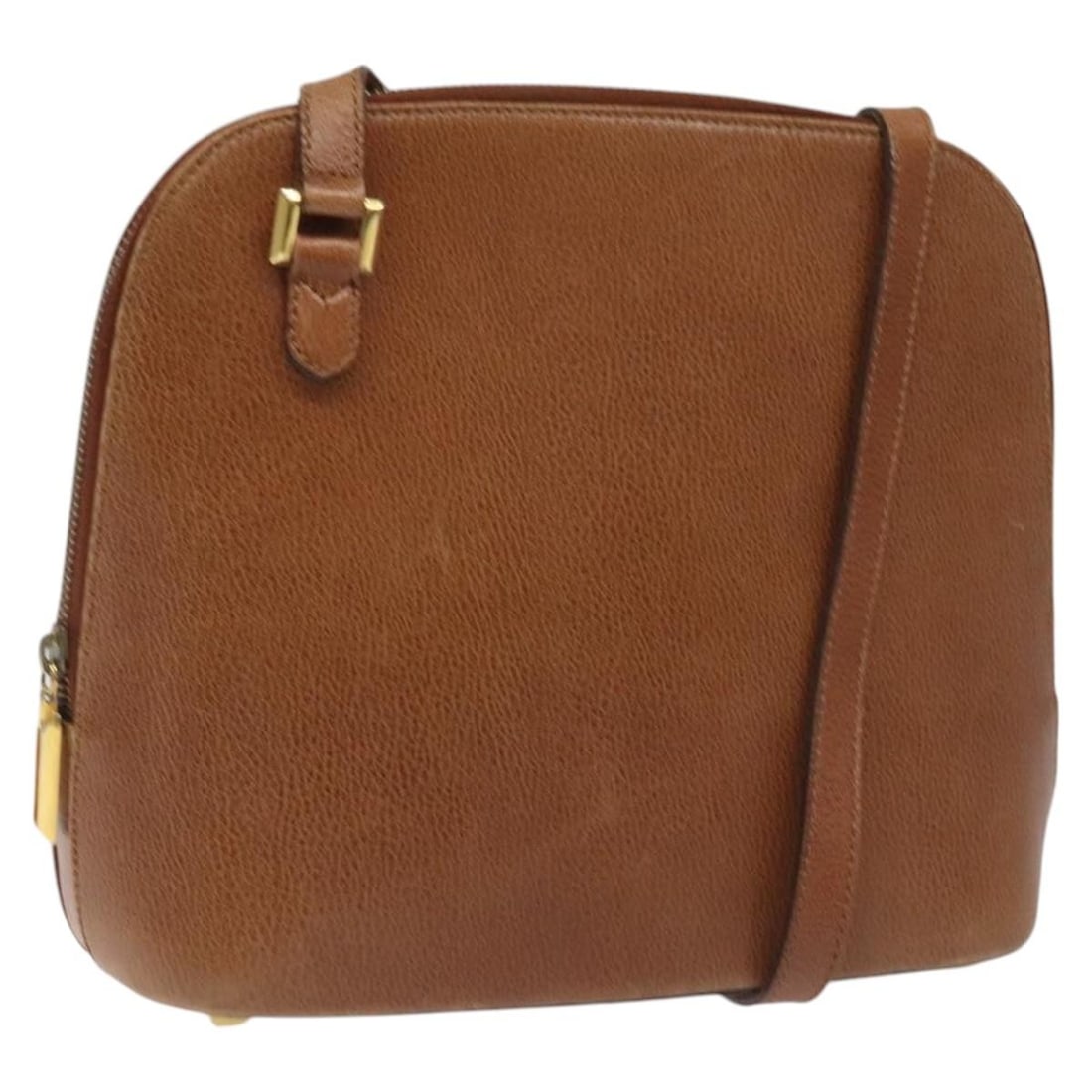 Salvatore Ferragamo Brown Gold Leather Shoulder Bag Made in Italy (1 of 18)