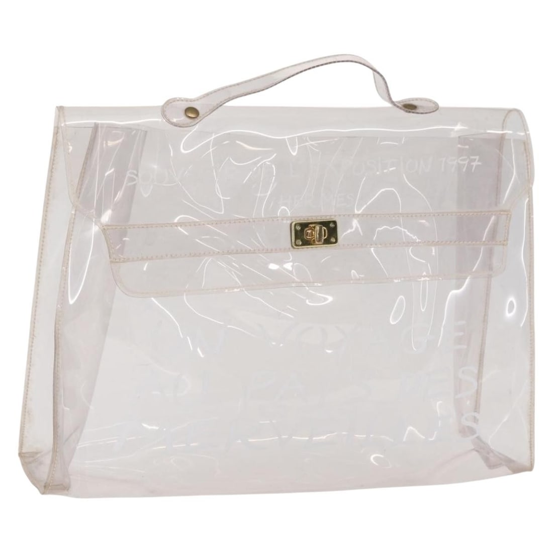 Clear Vinyl Kelly Handbag by Hermes France (1 of 17)
