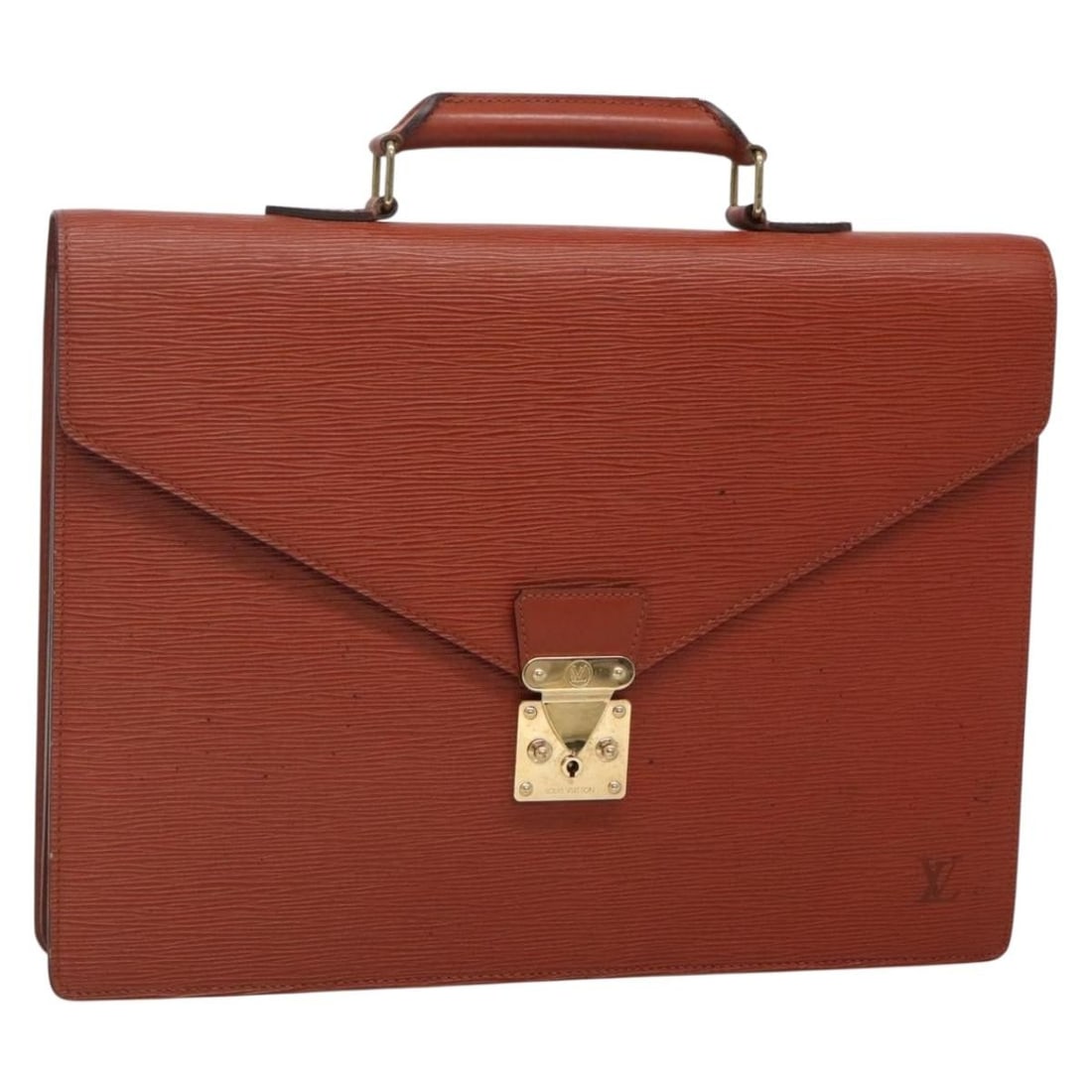 LOUIS VUITTON Epi Leather Brown Serviette Ambassador Business Bag M54413 (1 of 18)