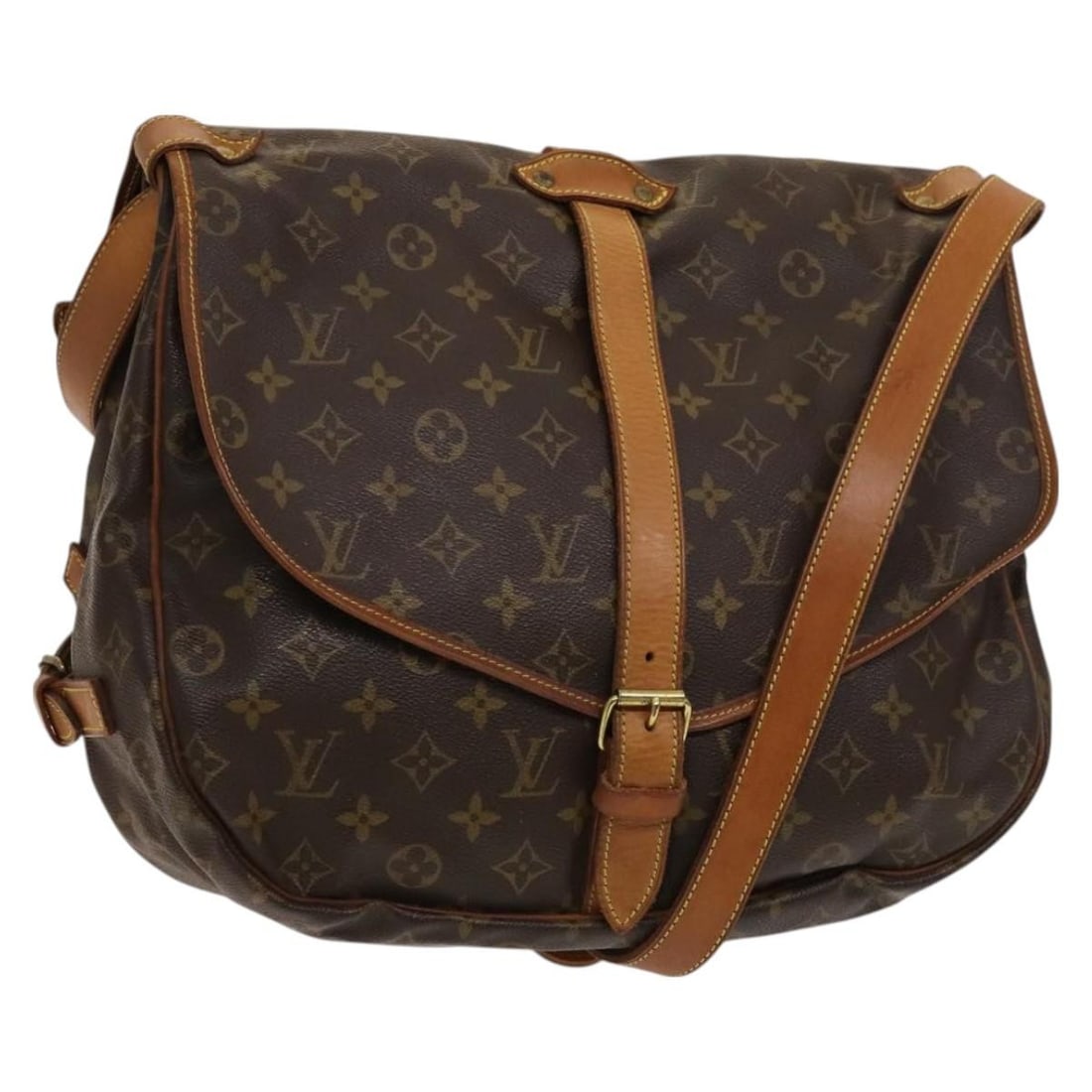 LOUIS VUITTON Monogram Saumur 35 Shoulder Bag M42254 Authenticated (1 of 18)