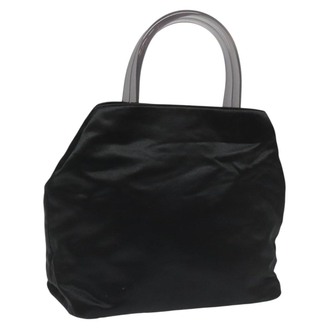 PRADA Black Satin Hand Bag Auth 115213 Made in Italy (1 of 18)