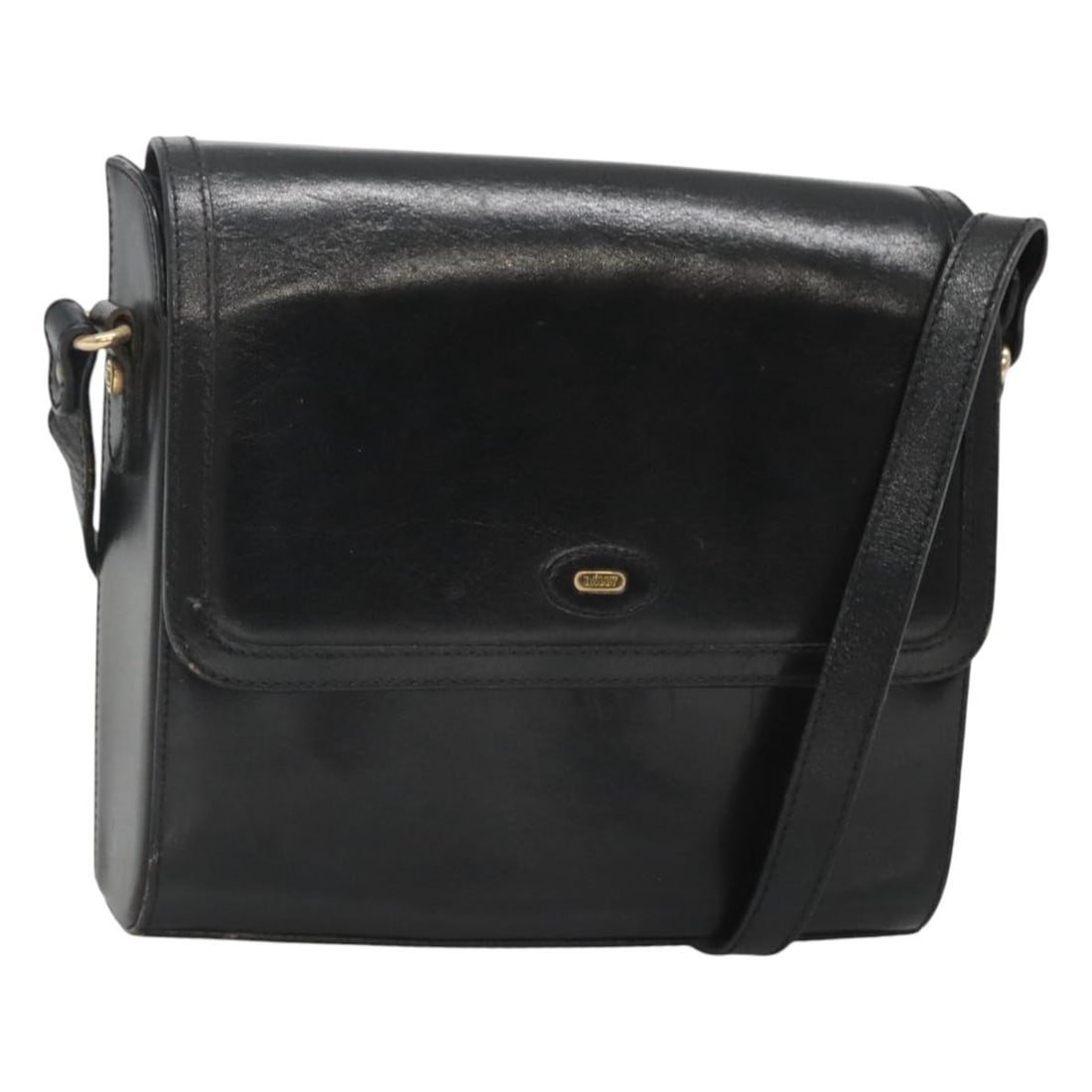 BALLY Black Gold Leather Shoulder Bag Made in Italy BA2151 (1 of 18)