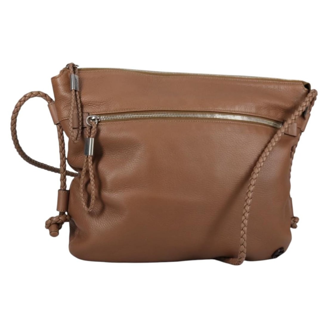 GUCCI 268244 Brown Silver Leather Shoulder Bag Auth Italy (1 of 18)