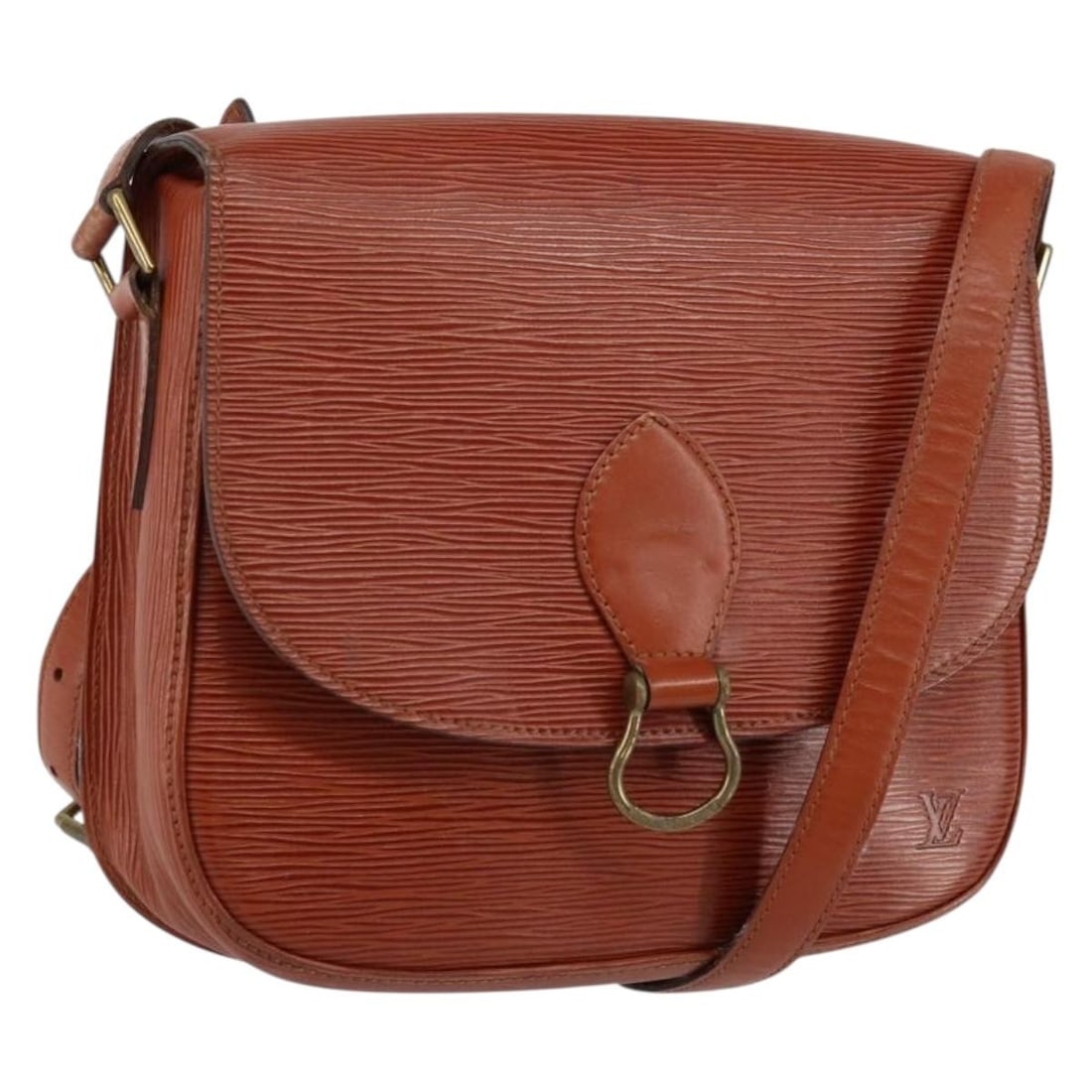 LOUIS VUITTON Epi Saint Cloud GM Brown Shoulder Bag M52193 Auth (1 of 18)