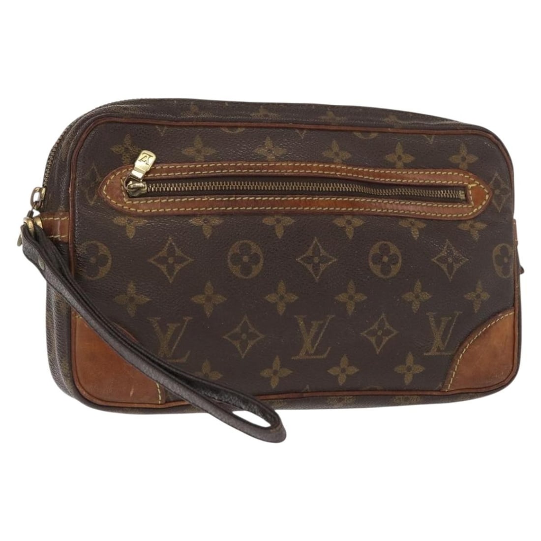LOUIS VUITTON Monogram Marly Dragonne GM Clutch Bag M51825 Auth (1 of 18)