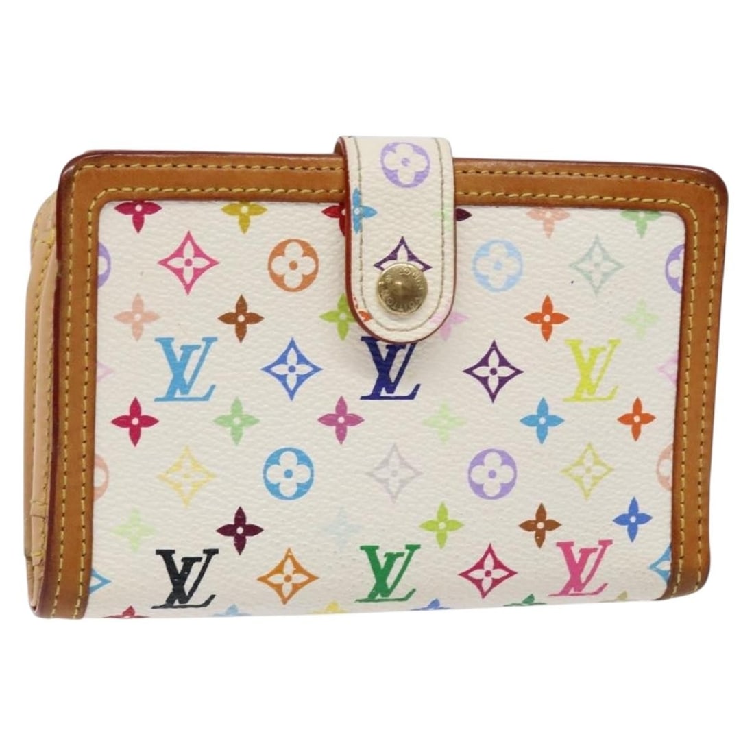 Louis Vuitton Multicolor Portefeuille Viennois Wallet White M92987 Auth France: Louis Vuitton Multicolor Portefeuille Viennois Wallet White M92987 Auth France Elevate your accessory collection with this authentic LOUIS VUITTON Multicolor Portefeuille Viennois Wallet. Crafted in F