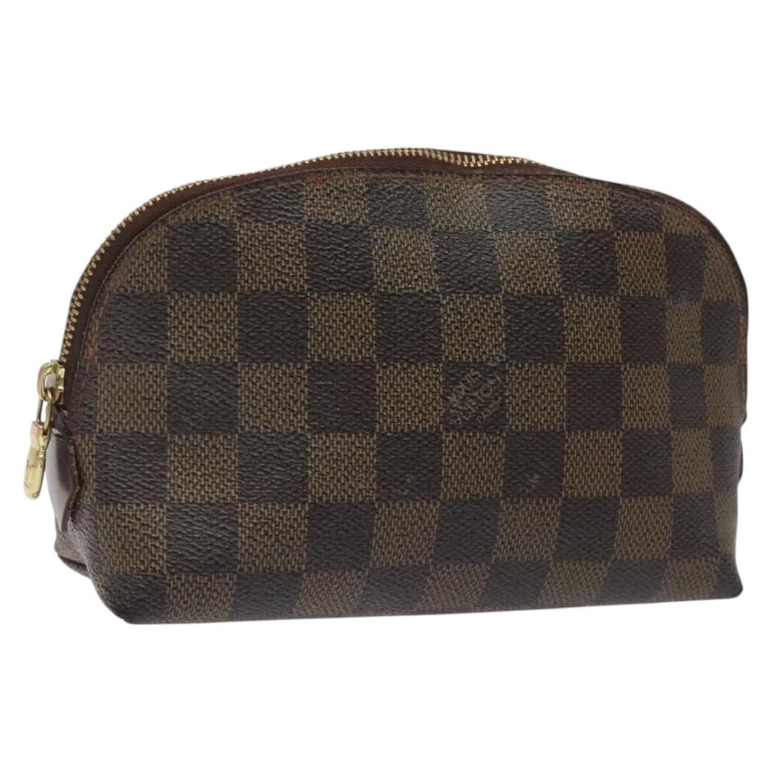 LOUIS VUITTON Damier Ebene Cosmetic Pouch N47516 Auth Spain (1 of 18)