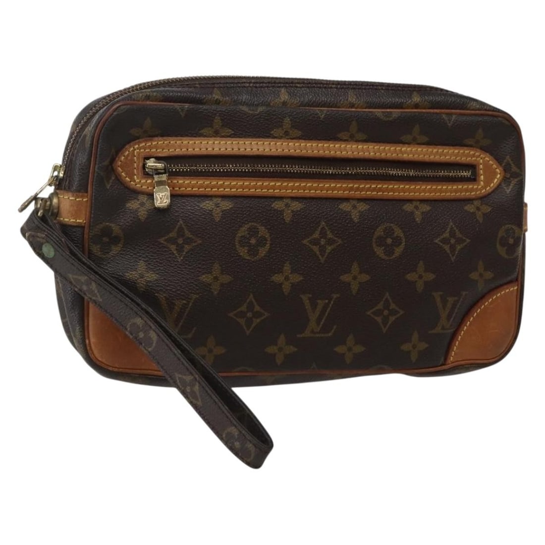 Louis Vuitton Monogram Marly Dragonne GM Clutch Bag M51825 Made in France: Louis Vuitton Monogram Marly Dragonne GM Clutch Bag M51825 Made in France Introducing the Louis Vuitton Monogram Marly Dragonne GM Clutch Bag, an elegant accessory that combines luxury with practicali