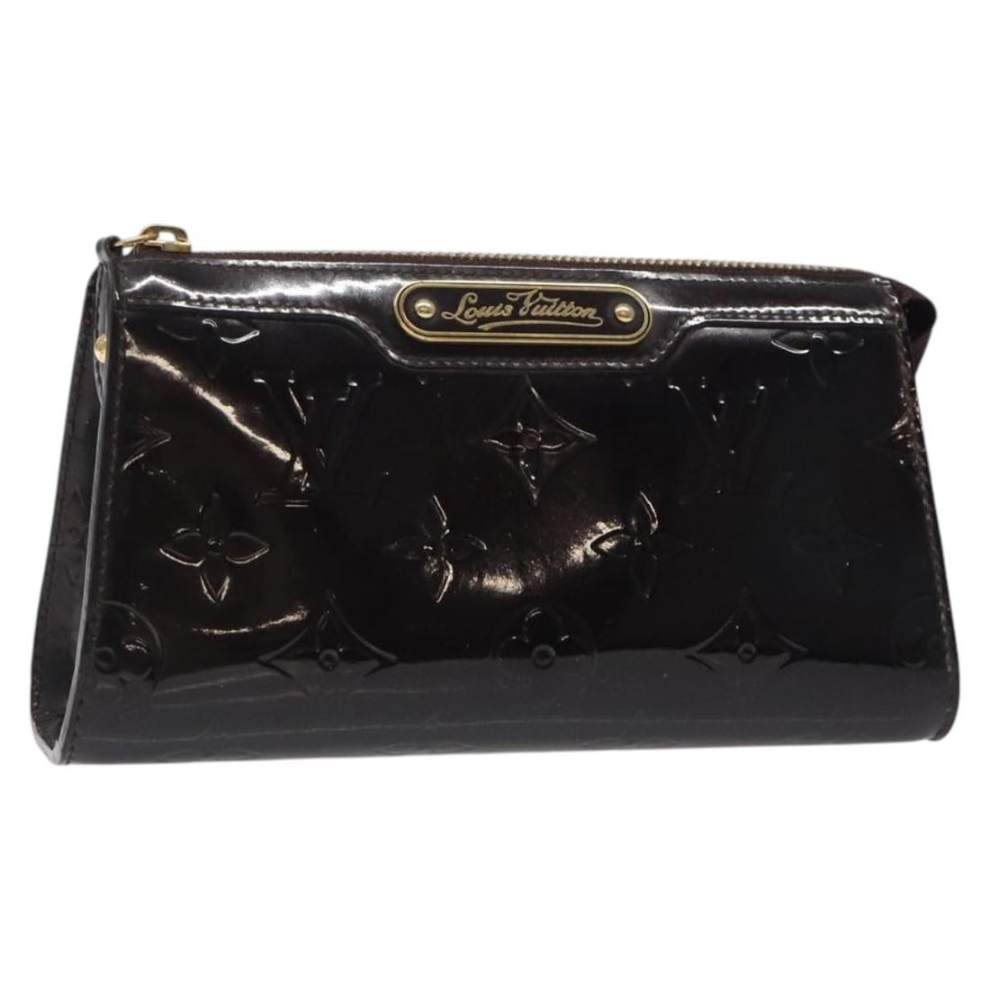 LOUIS VUITTON Monogram Vernis Pouch Amarante Patent Leather M93564: LOUIS VUITTON Monogram Vernis Pouch Amarante Patent Leather M93564 This LOUIS VUITTON Monogram Vernis Trousse Cosmetics Pouch is a stylish and practical accessory, ideal for organizing your cosmetics
