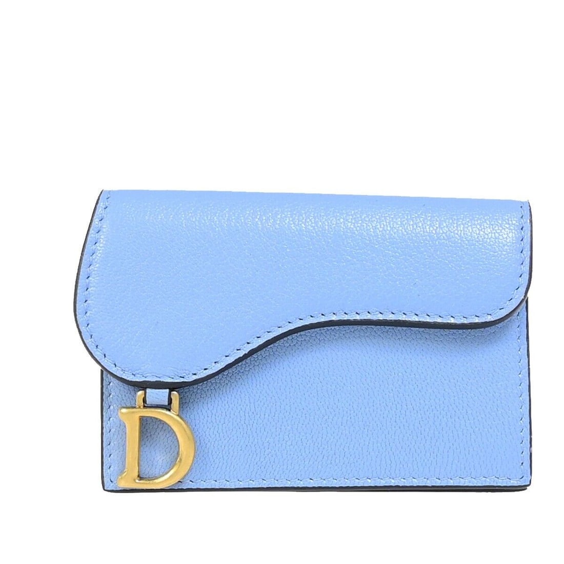 Blue Saddle Bag by Christian Dior Pre-Owned: Blue Saddle Bag by Christian Dior Pre-Owned This pre-owned Christian Dior Saddle handbag features a blue exterior and is designed for women. The bag displays noticeable signs of use, including stains