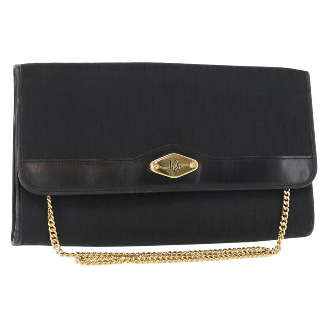 Christian Dior Trotter Canvas Shoulder Bag Black Gold Authentic 157803: Christian Dior Trotter Canvas Shoulder Bag Black Gold Authentic 157803 Elevate your accessory game with this Christian Dior Trotter Canvas Chain Shoulder Bag, a stylish blend of black and gold. Crafte