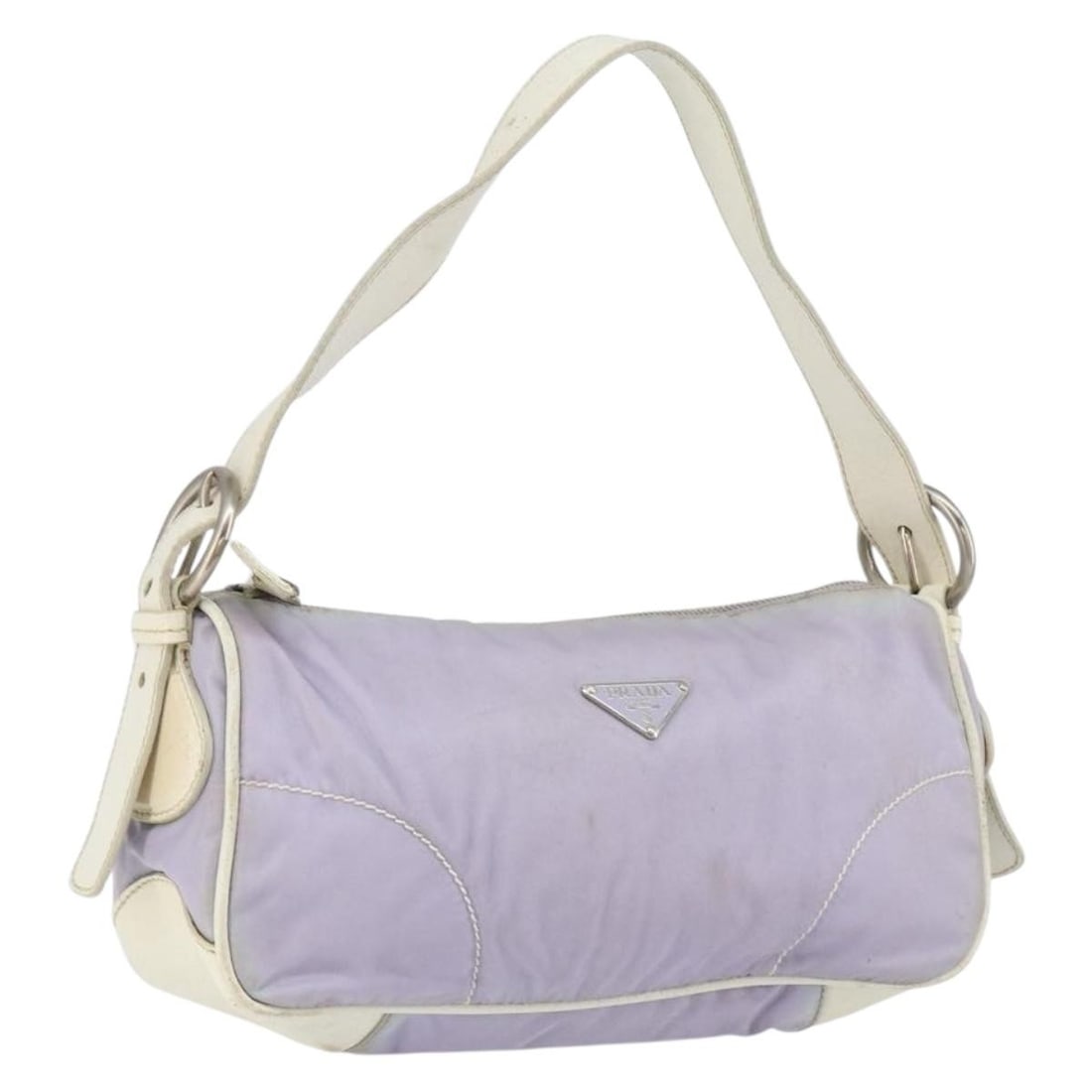 PRADA Purple Silver Nylon Shoulder Bag BA7767 Italy Authentic (1 of 18)