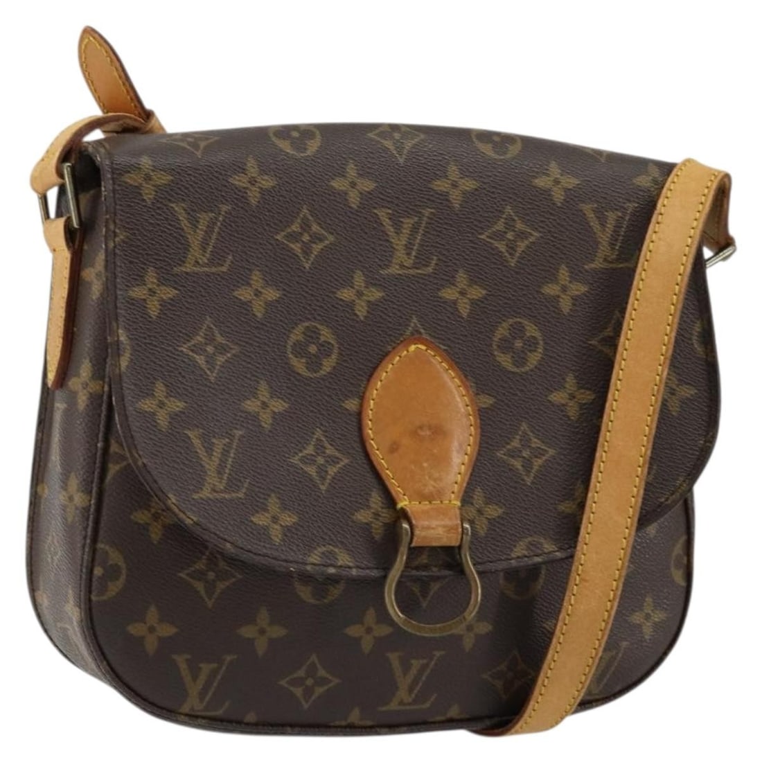 LOUIS VUITTON Monogram Saint Cloud GM Shoulder Bag M51242 Authentic: LOUIS VUITTON Monogram Saint Cloud GM Shoulder Bag M51242 Authentic The LOUIS VUITTON Monogram Saint Cloud GM Shoulder Bag is a classic piece crafted in France from durable monogram canvas. This styli