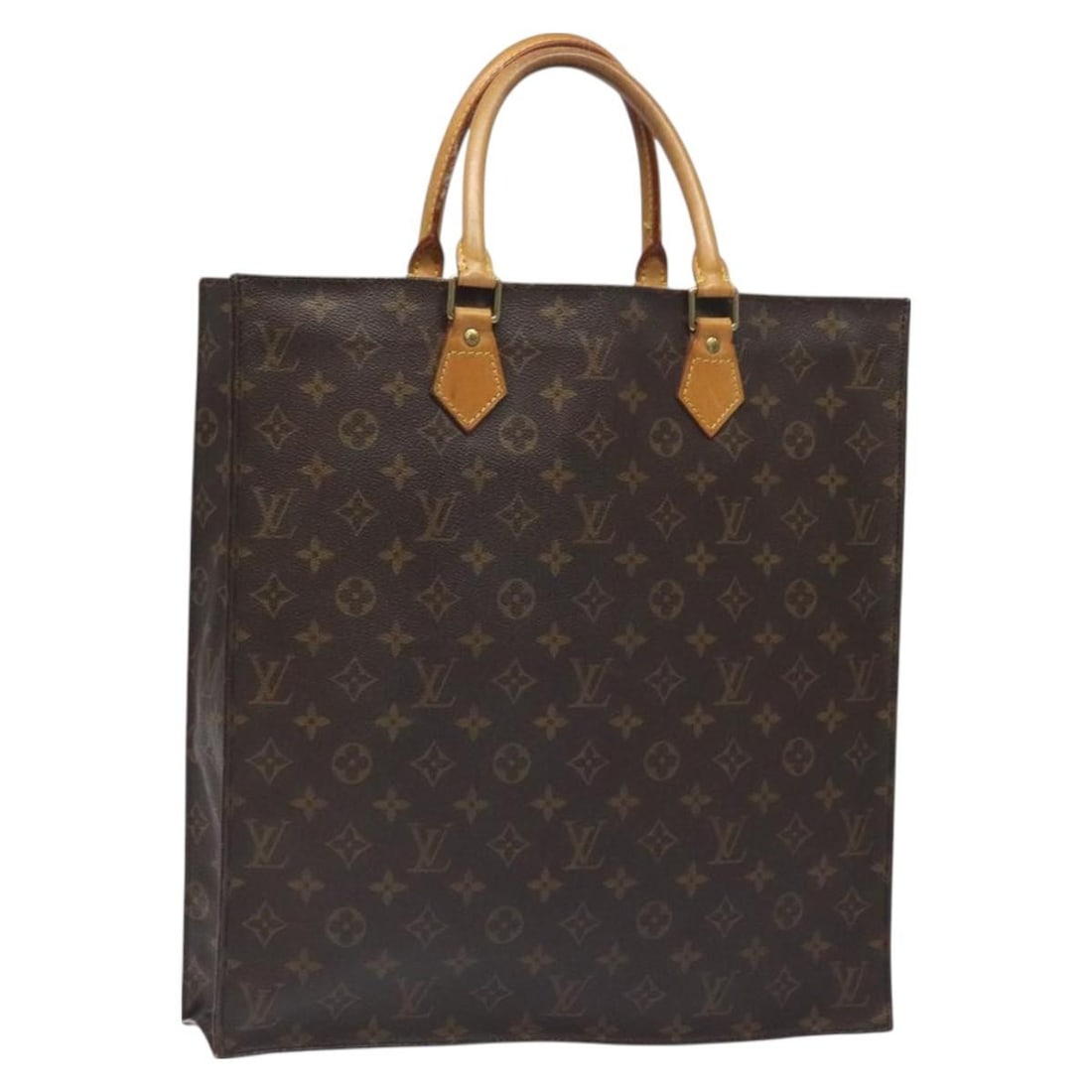 LOUIS VUITTON Monogram Sac Plat Hand Bag M51140 Authentic France (1 of 18)