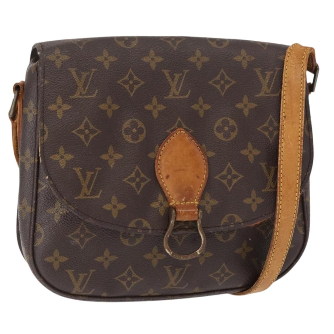 LOUIS VUITTON Monogram Saint Cloud GM Shoulder Bag M51242 Auth France (1 of 18)