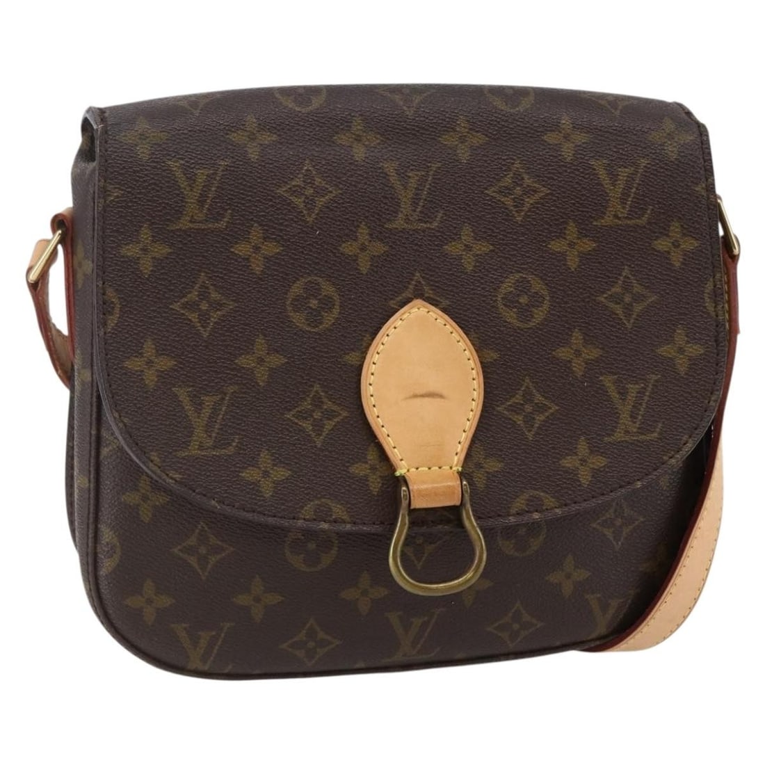 LOUIS VUITTON Monogram Saint Cloud GM Shoulder Bag M51242 Auth: LOUIS VUITTON Monogram Saint Cloud GM Shoulder Bag M51242 Auth This LOUIS VUITTON Monogram Saint Cloud GM Bag (M51242) showcases a classic design crafted from durable Monogram Canvas. Measuring approx