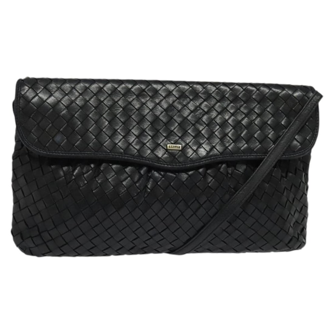 BALLY Black Leather Shoulder Bag with Gold Accents Made in Italy: BALLY Black Leather Shoulder Bag with Gold Accents Made in Italy This stylish BALLY shoulder bag is a perfect blend of elegance and practicality, crafted from high-quality black leather with gold acce