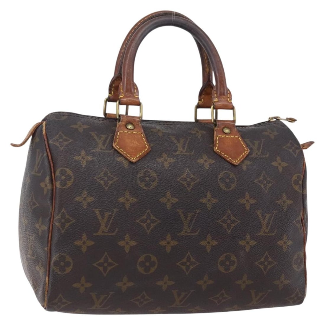 LOUIS VUITTON Monogram Speedy 25 Hand Bag M41528 Auth France: LOUIS VUITTON Monogram Speedy 25 Hand Bag M41528 Auth France This Louis Vuitton Monogram Speedy 25 handbag is a classic piece, renowned for its stylish design and practicality. Crafted from durable Mo