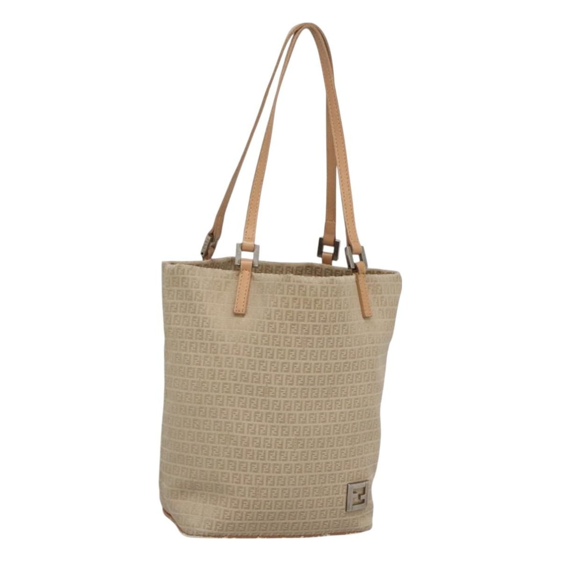 Fendi Zucchino Beige Silver Nylon Hand Bag Made in Italy: Fendi Zucchino Beige Silver Nylon Hand Bag Made in Italy This authentic FENDI Zucchino Canvas Hand Bag combines a stylish beige and silver design with practical features. Crafted in Italy from durable