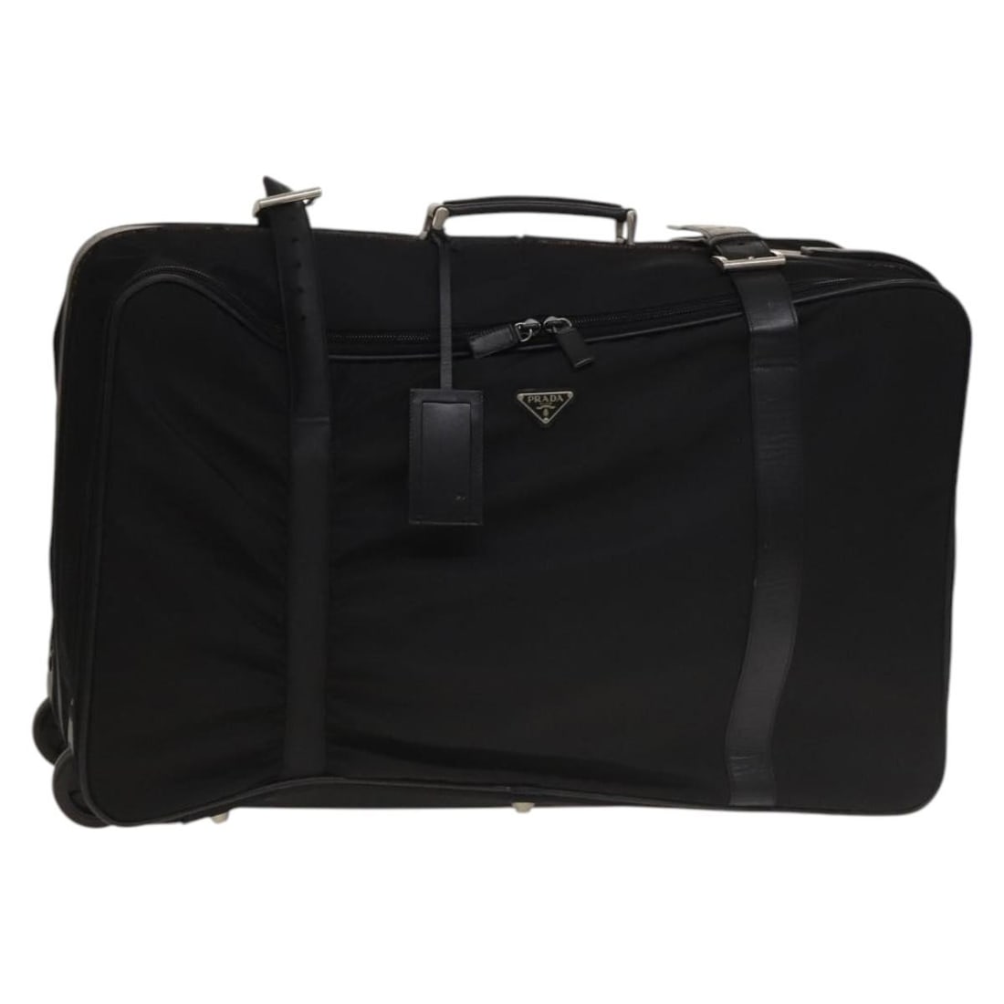 PRADA Black Silver Nylon Suitcase Made in Italy with Name Tag (1 of 18)