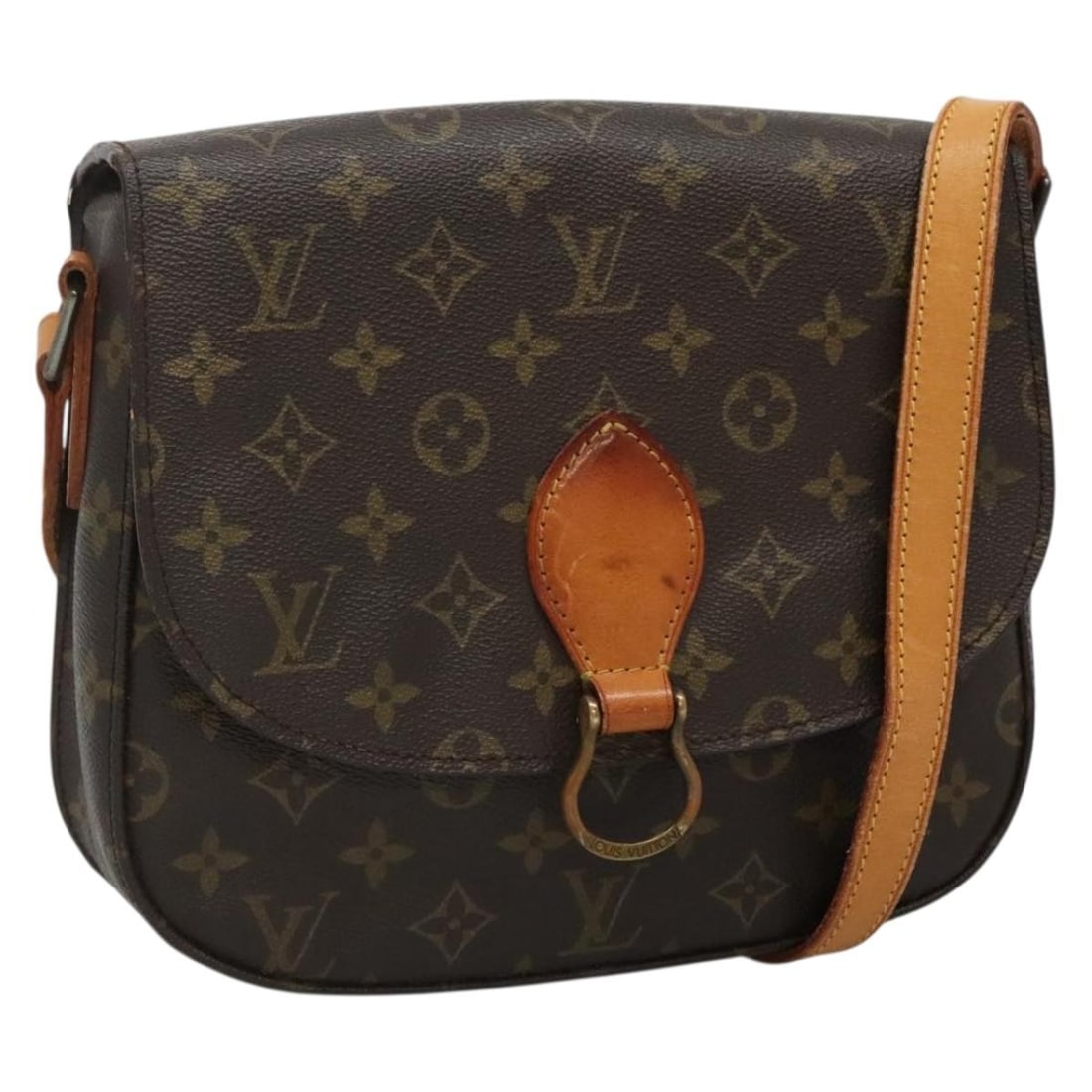 LOUIS VUITTON Monogram Saint Cloud GM Shoulder Bag M51242 Made in France: LOUIS VUITTON Monogram Saint Cloud GM Shoulder Bag M51242 Made in France Introducing the LOUIS VUITTON Monogram Saint Cloud GM Shoulder Bag, a classic piece that embodies luxury and style. Crafted fro
