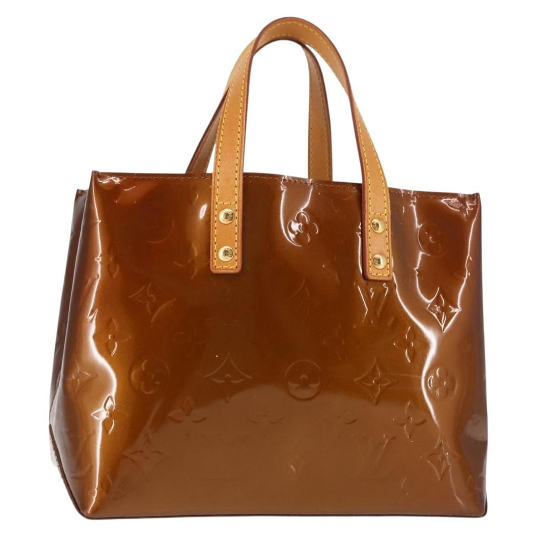 LOUIS VUITTON Monogram Vernis Reade PM Hand Bag Bronze Patent Leather M91146 (1 of 18)