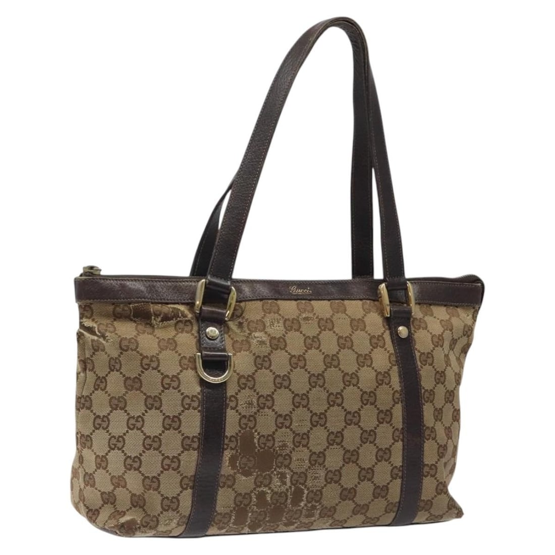 Beige Gold GG Canvas Tote by Gucci Model 141470 Made in Italy (1 of 18)