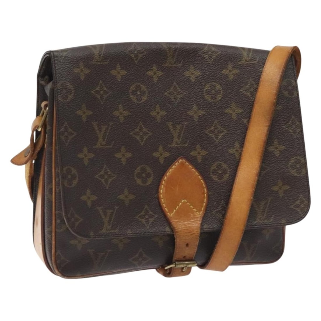 LOUIS VUITTON Monogram Cartouchiere GM Shoulder Bag M51252 France (1 of 18)