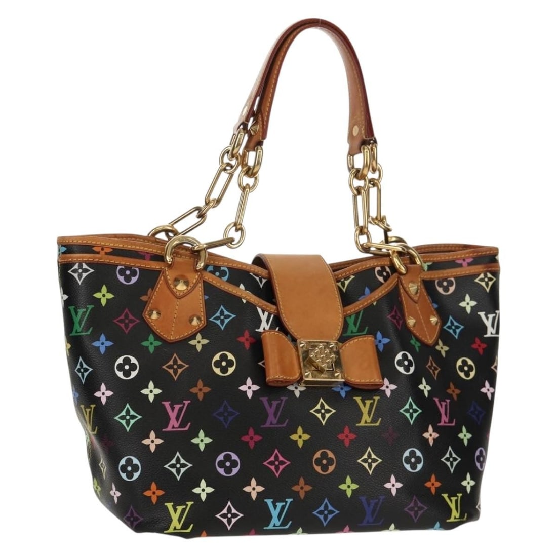 Louis Vuitton Annie GM Black Multicolor Canvas Shoulder Bag M40304 France (1 of 18)