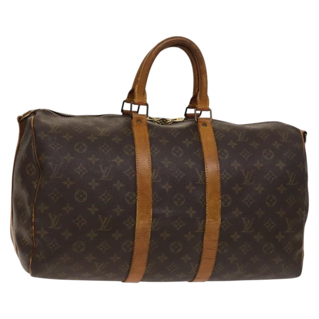 LOUIS VUITTON Monogram Keepall Bandouliere 45 Boston Bag M41418 Auth France: LOUIS VUITTON Monogram Keepall Bandouliere 45 Boston Bag M41418 Auth France This LOUIS VUITTON Monogram Keepall Bandouliere 45 Boston Bag is a classic travel companion crafted from durable Monogram Ca