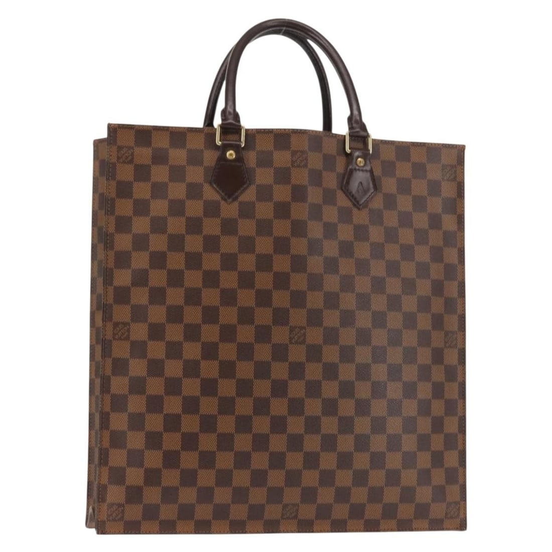 Louis Vuitton Damier Ebene Sac Plat Hand Bag N51140 Auth MI0072: Louis Vuitton Damier Ebene Sac Plat Hand Bag N51140 Auth MI0072 This LOUIS VUITTON Damier Ebene Sac Plat Hand Bag (Model N51140) features the iconic Damier Ebene canvas, embodying elegance and style.