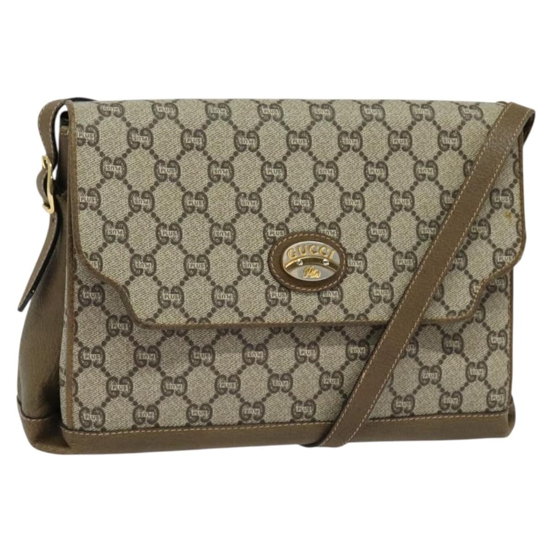 GUCCI GG Supreme Beige Gold Shoulder Bag PVC Made in Italy: GUCCI GG Supreme Beige Gold Shoulder Bag PVC Made in Italy Elevate your accessory collection with this GUCCI GG Supreme Shoulder Bag. Crafted from durable PVC leather, this stylish shoulder bag featur