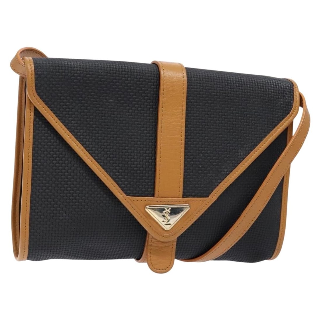 SAINT LAURENT Brown Gold PVC Leather Shoulder Bag BA5492: SAINT LAURENT Brown Gold PVC Leather Shoulder Bag BA5492 Introducing the SAINT LAURENT Shoulder Bag, a stylish accessory crafted from durable PVC leather in a sophisticated brown and gold color combin