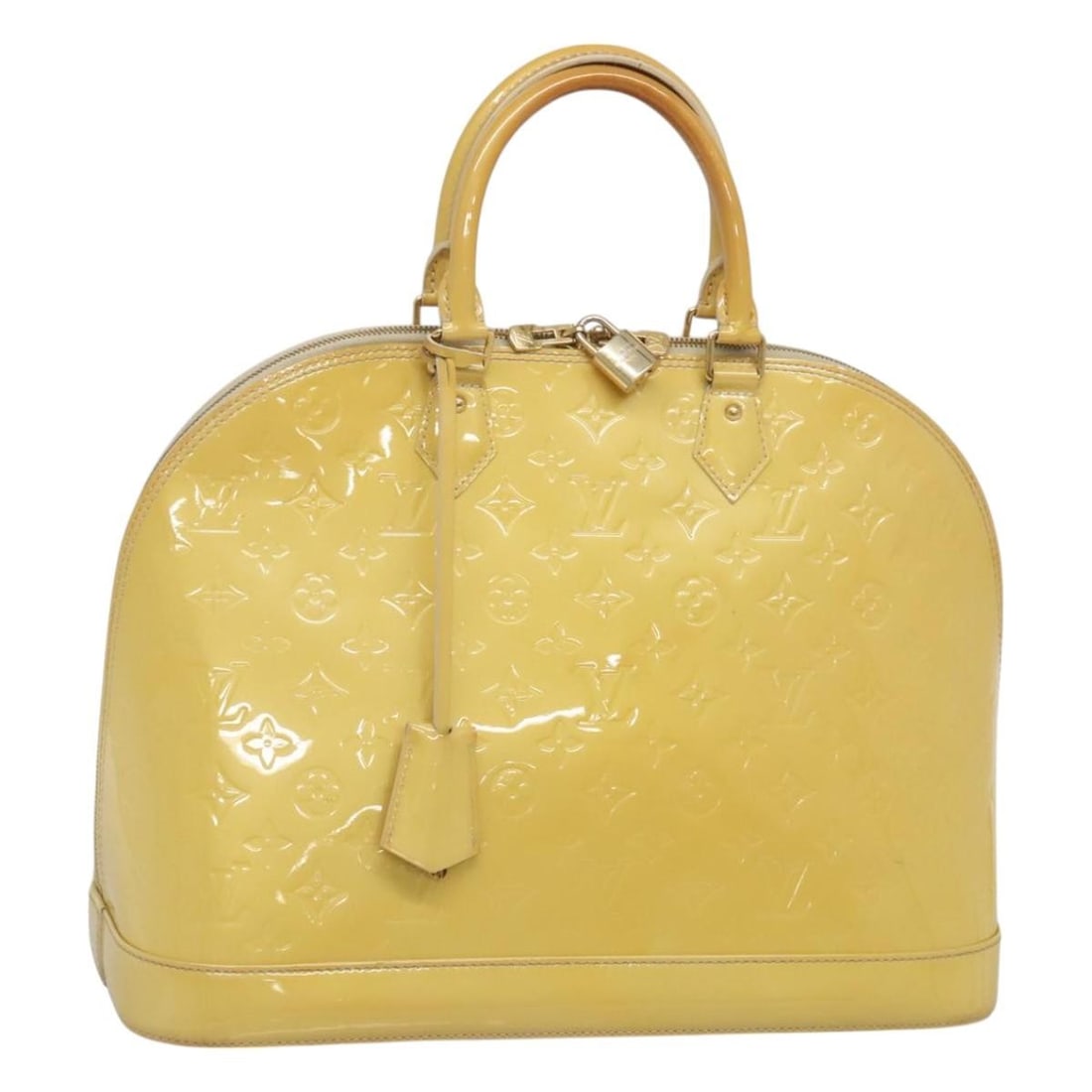 LOUIS VUITTON Monogram Vernis Alma GM Hand Bag Broncorail M91450 Auth: LOUIS VUITTON Monogram Vernis Alma GM Hand Bag Broncorail M91450 Auth Introducing the LOUIS VUITTON Monogram Vernis Alma GM Hand Bag in a stunning Broncorail color. Crafted from luxurious patent leath