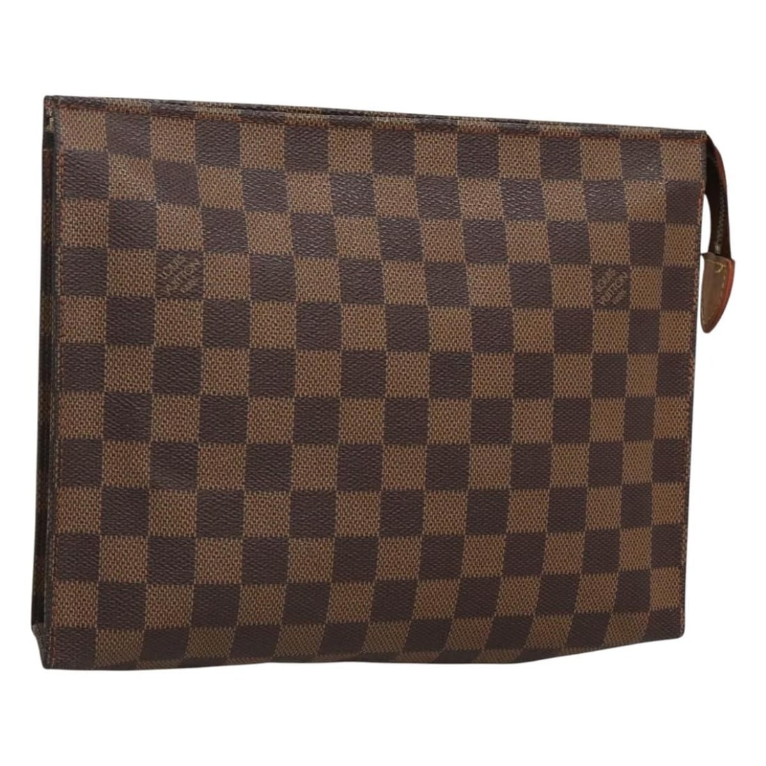LOUIS VUITTON Damier Ebene Poche Toilette 26 Pouch N47543 Made in France: LOUIS VUITTON Damier Ebene Poche Toilette 26 Pouch N47543 Made in France This LOUIS VUITTON Damier Ebene Poche Toilette 26 Pouch is a stylish and practical accessory crafted from durable Damier Ebene