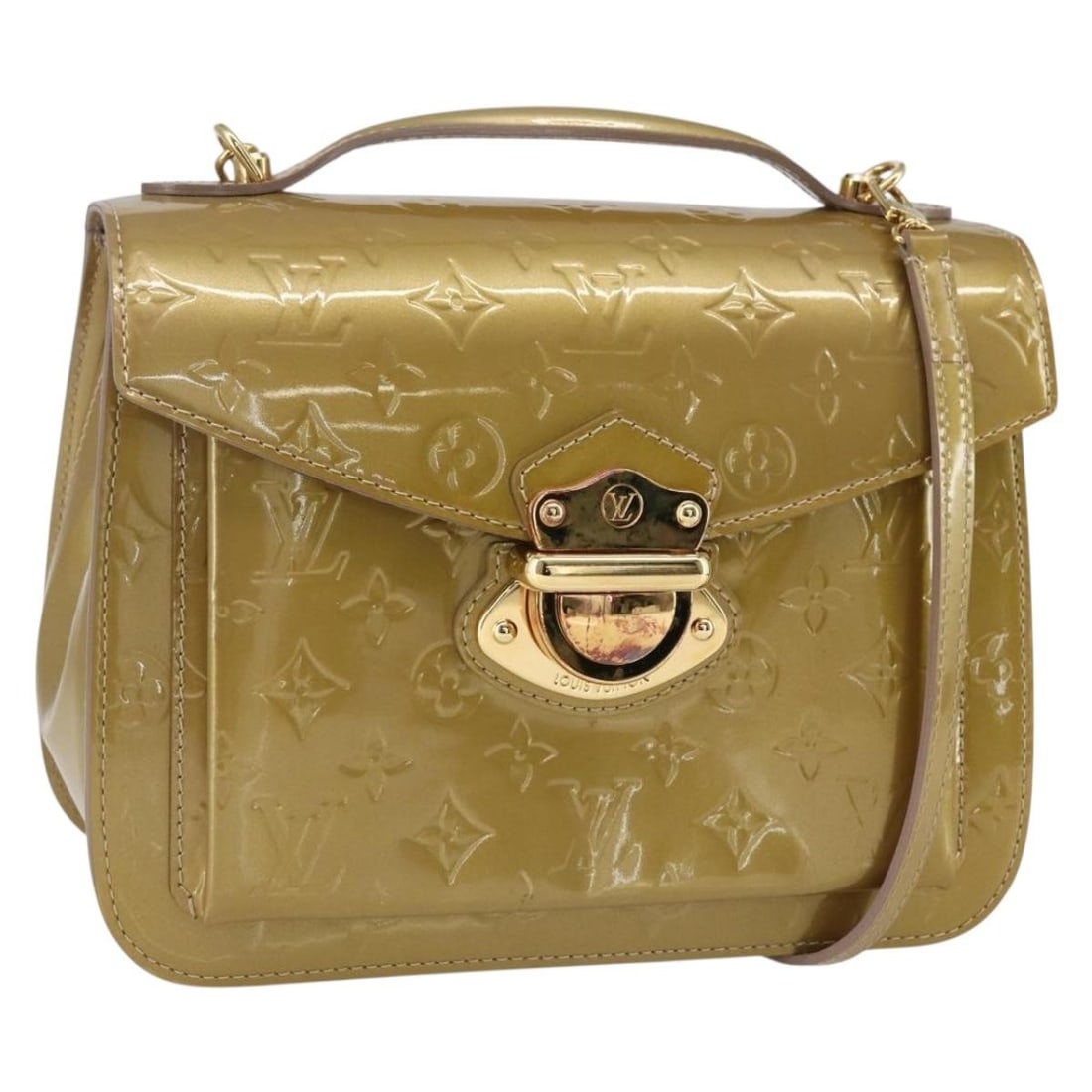 LOUIS VUITTON Monogram Vernis Mirada Hand Bag Beige Poodle M91756 Auth: LOUIS VUITTON Monogram Vernis Mirada Hand Bag Beige Poodle M91756 Auth The LOUIS VUITTON Monogram Vernis Mirada Bag in Beige Poodle is a chic hand bag crafted from luxurious patent leather. This styli
