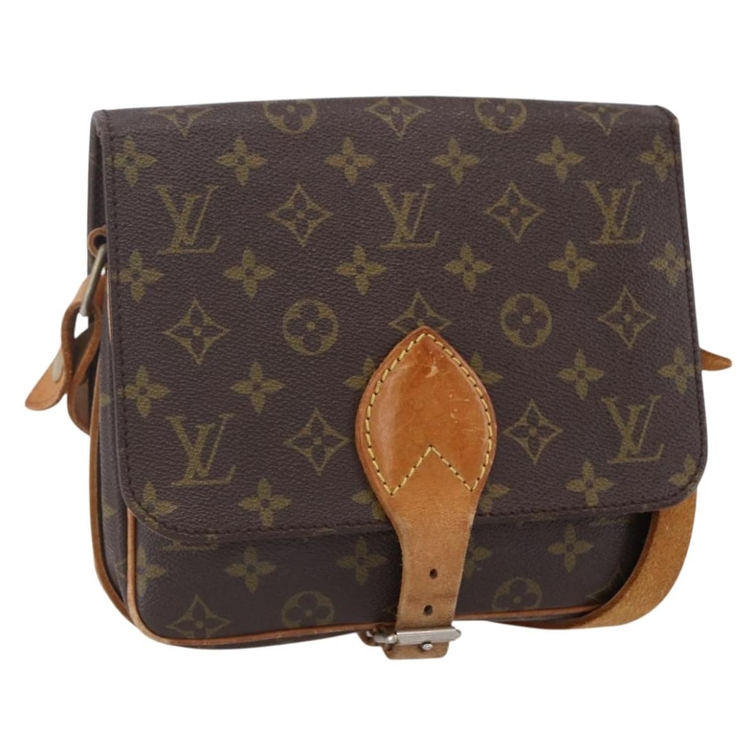 LOUIS VUITTON Monogram Cartouchiere MM Shoulder Bag Vintage M51253 Auth (1 of 18)